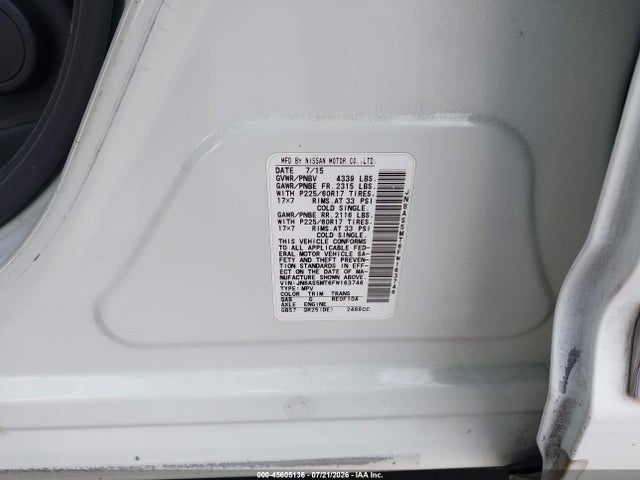 Nissan Rogue Select S 2015 JN8AS5MT6FW163746 Image 9
