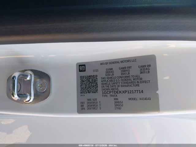 1GCPTDEKXP1217714 Chevrolet Colorado 4wd Short Box Z71