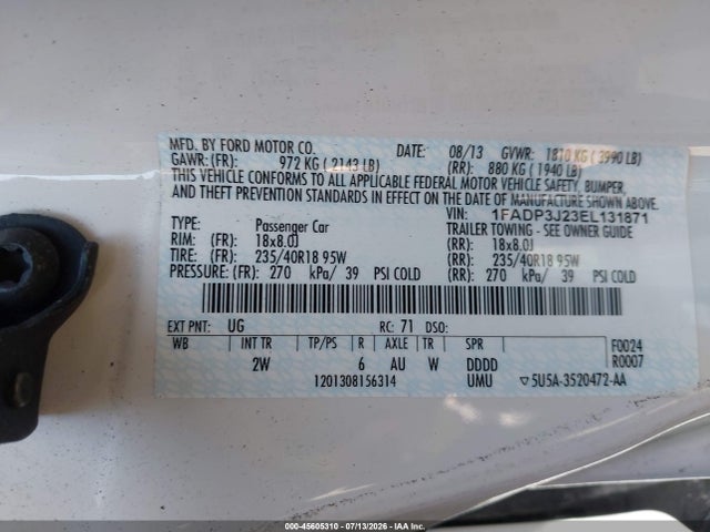 Ford Focus Titanium 2014 1FADP3J23EL131871 Image 9
