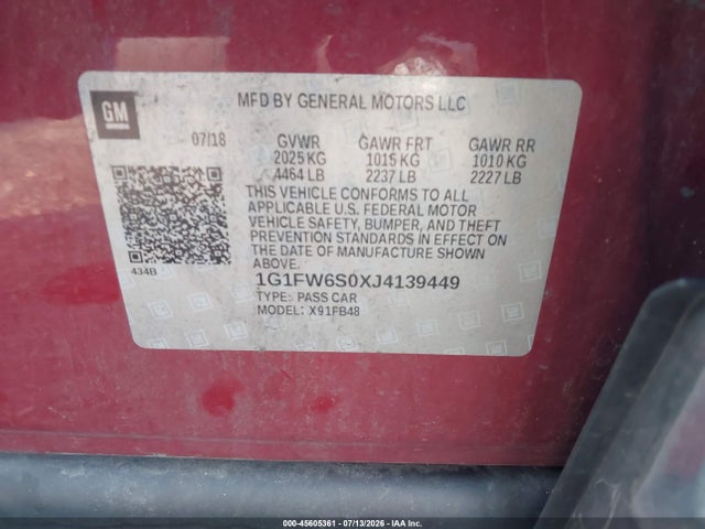 Chevrolet BOLT EV LT 2018 1G1FW6S0XJ4139449 Image 9