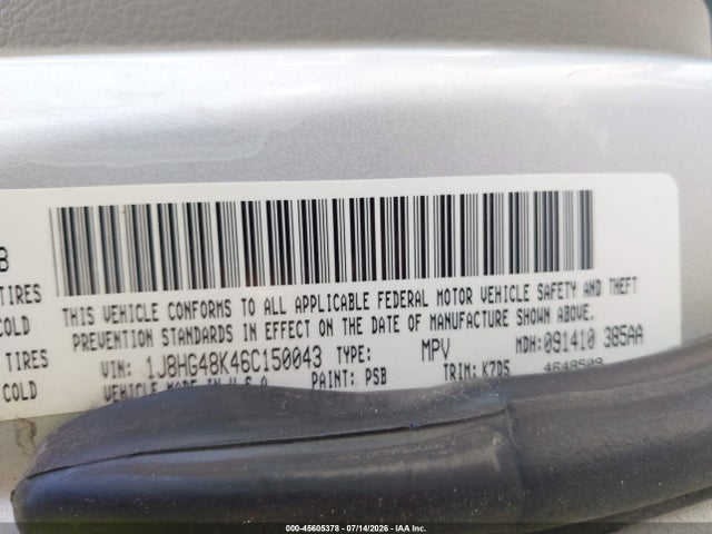 2006 Jeep Commander მანქანა იყიდება აუქციონზე, vin: 1J8HG48K46C150043, აუქციონის ნომერი: 45605378
