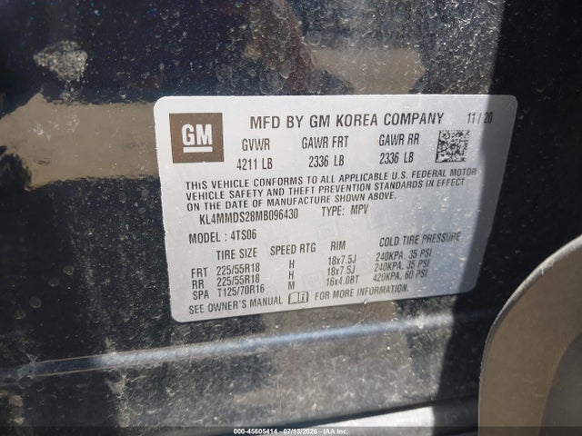 Продажа на аукционе авто 2021 Buick Encore Gx Fwd Select, vin: KL4MMDS28MB096430, номер лота: 45605414