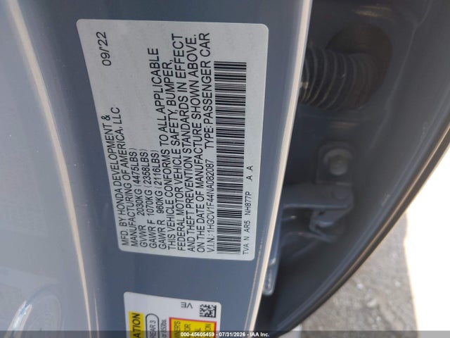 1HGCV1F44NA082087 Honda Accord Sport Special Edition