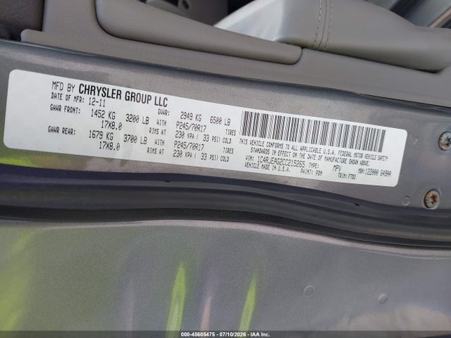 Продажа на аукционе авто 2012 Jeep Grand Cherokee Laredo, vin: 1C4RJEAG2CC215265, номер лота: 45605475