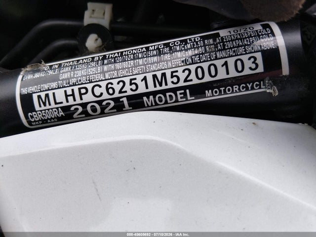 Honda Cbr500 Ra 2021 MLHPC6251M5200103 Image 10