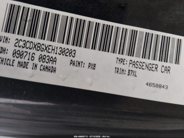 45605713 :رقم المزاد ، 2C3CDXBGXEH130203 vin ، 2014 Dodge Charger Se مزاد بيع