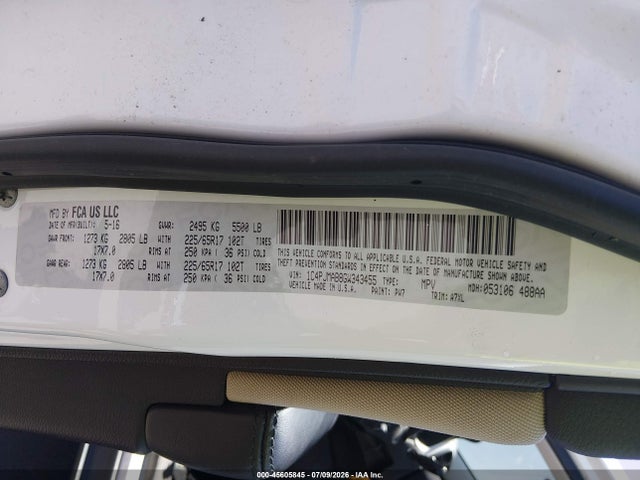 Jeep Cherokee Sport 2016 1C4PJMAB8GW343455 Image 9