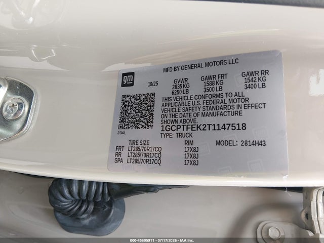 1GCPTFEK2T1147518 Chevrolet Colorado Zr2