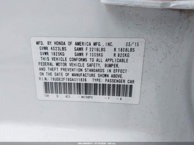 Продаж на аукціоні авто 2016 Acura Ilx Premium Package/technology Plus Package, vin: 19UDE2F76GA011836, номер лоту: 45605975