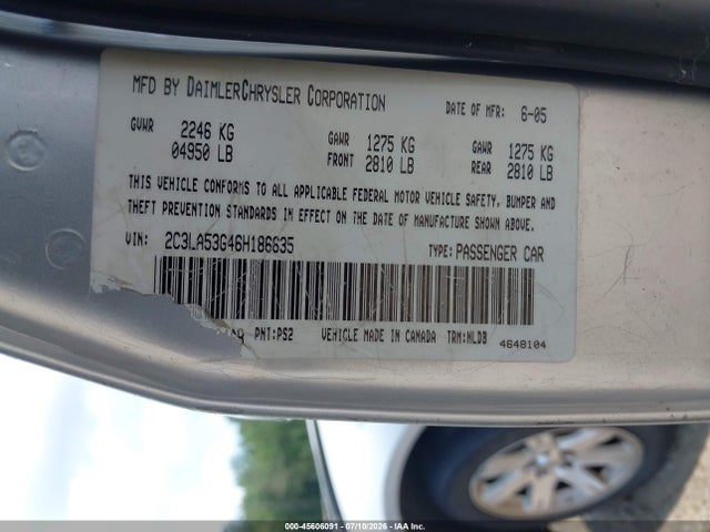 45606091 :رقم المزاد ، 2C3LA53G46H186635 vin ، 2006 Chrysler 300 Touring مزاد بيع