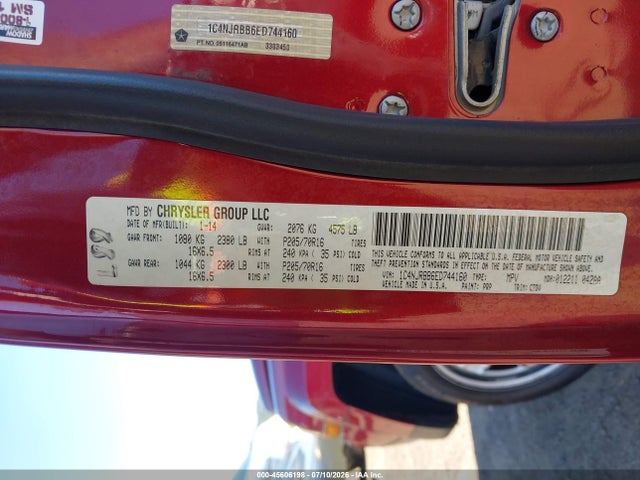 1C4NJRBB6ED744160 Jeep Patriot Sport