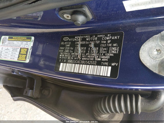 Продаж на аукціоні авто 2011 Hyundai Tucson Limited, vin: KM8JUCAC3BU142532, номер лоту: 45606237
