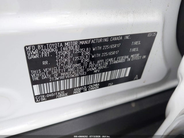 Toyota Rav4 Xle 2025 2T3W1RFV6SW387683 Image 9