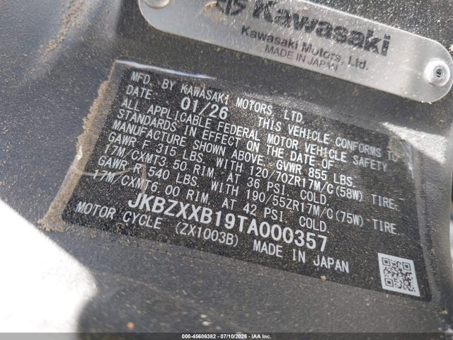 Kawasaki Zx1000-b 2026 JKBZXXB19TA000357 Image 10