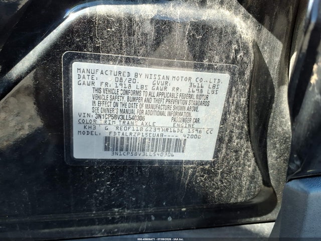 Nissan Kicks S Xtronic Cvt 2020 3N1CP5BV3LL540306 Image 9