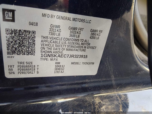 Chevrolet Tahoe Ls 2018 1GNSKAEC7JR323915 Image 9
