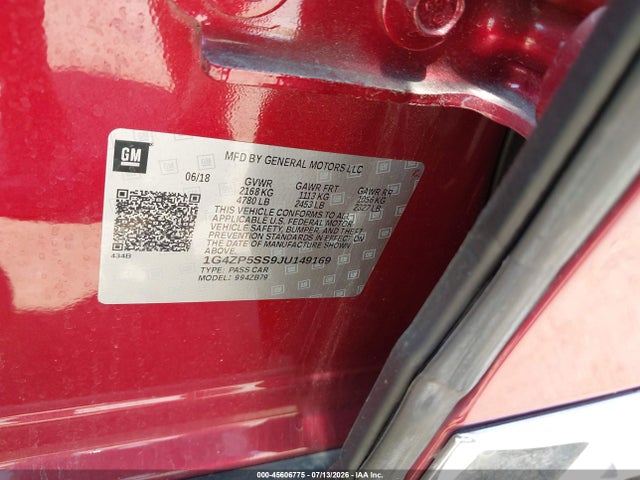 Aukcja sprzedaży 2018 Buick Lacrosse Essence, vin: 1G4ZP5SS9JU149169, numer aukcji: 45606775