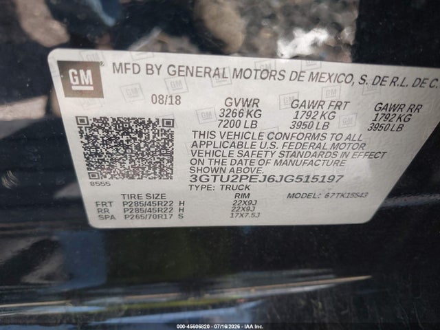 3GTU2PEJ6JG515197 GMC Sierra 1500 Denali