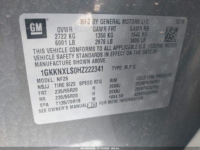 GMC Acadia Denali 2017 1GKKNXLS0HZ222341 Image 9