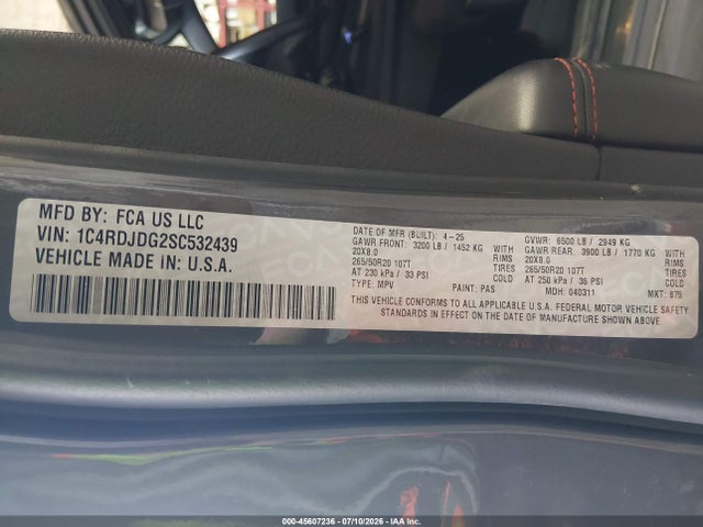 Dodge Durango Gt Awd 2025 1C4RDJDG2SC532439 Image 9