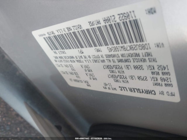 45607442 :رقم المزاد ، 1D8GU28K78W168345 vin ، 2008 Dodge Nitro Sxt مزاد بيع