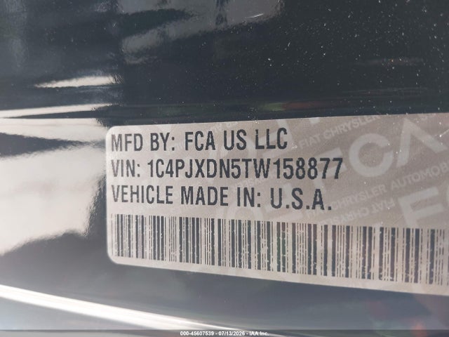 2026 Jeep Wrangler Sport მანქანა იყიდება აუქციონზე, vin: 1C4PJXDN5TW158877, აუქციონის ნომერი: 45607539