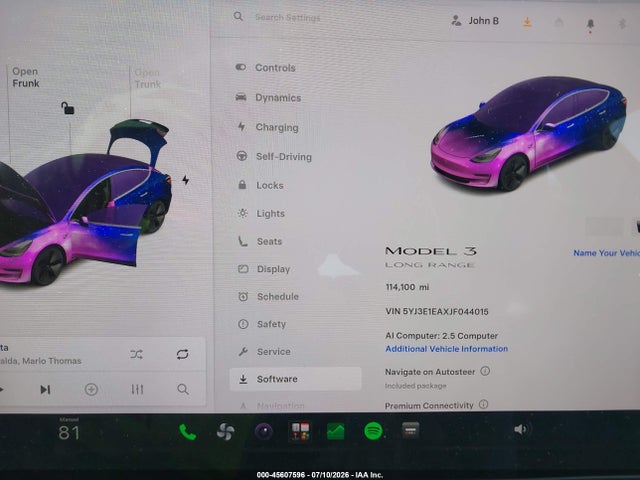 Tesla Model 3 Long Range/mid Range 2018 5YJ3E1EAXJF044015 Image 7