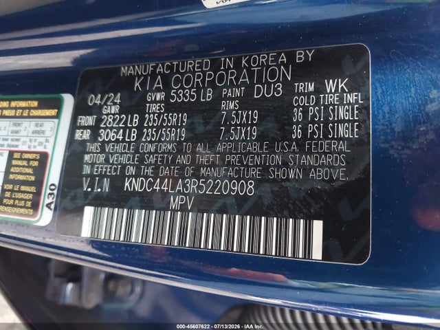 KIA Ev6 Gt-line 2024 KNDC44LA3R5220908 Image 9
