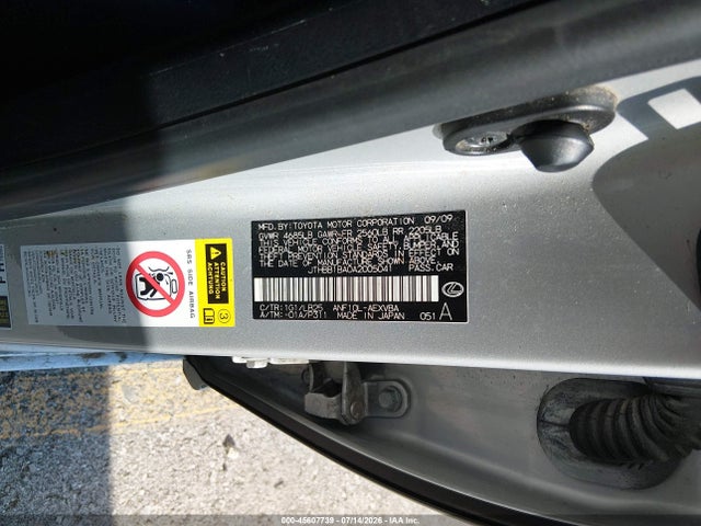 Aukcja sprzedaży 2010 Lexus Hs 250h, vin: JTHBB1BA0A2005041, numer aukcji: 45607739