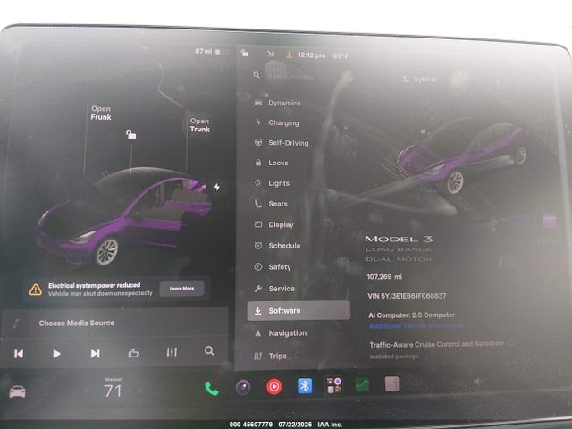 Продажа на аукционе авто 2018 Tesla Model 3 Long Range/performance, vin: 5YJ3E1EB6JF068837, номер лота: 45607779