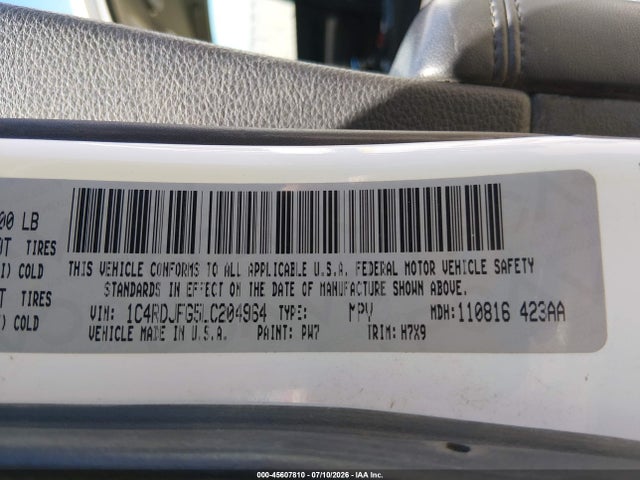 Dodge Durango Pursuit Awd 2020 1C4RDJFG5LC204964 Image 9