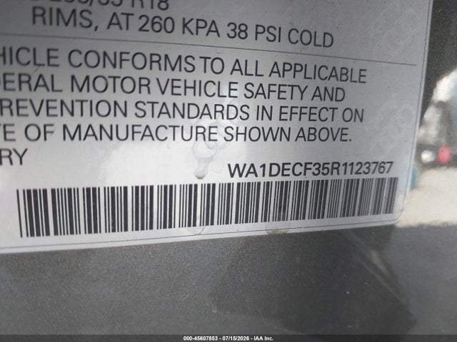 WA1DECF35R1123767 Audi Q3 Premium 45 Tfsi S Line Quattro Tiptronic