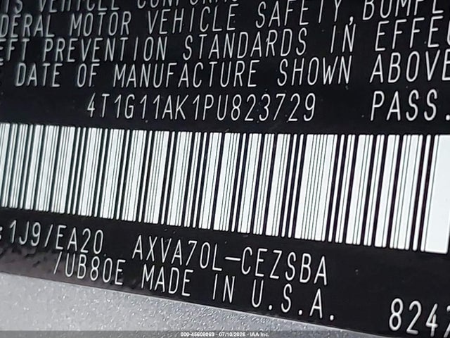 Toyota CAMRY SE 2023 4T1G11AK1PU823729 Image 9