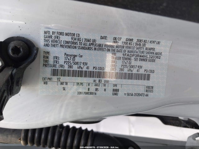 1FADP3R44HL320362 Ford FOCUS ELECTRIC