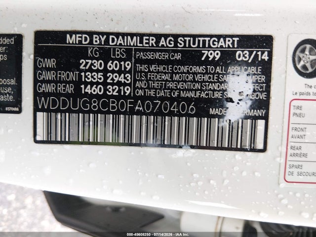 Aukcja sprzedaży 2015 Mercedes-benz S 550, vin: WDDUG8CB0FA070406, numer aukcji: 45608250
