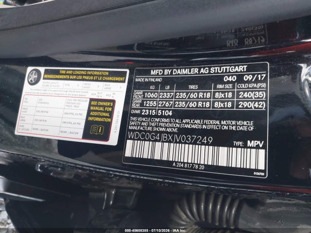 WDC0G4JBXJV037249 Mercedes-Benz GLC 300