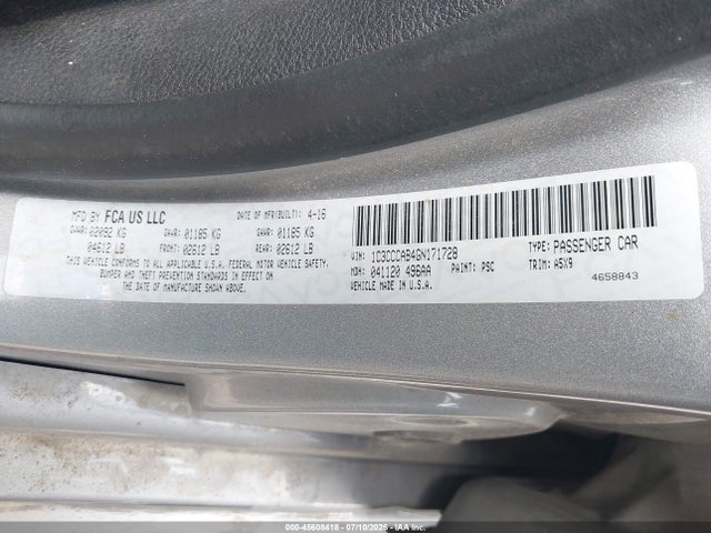 Продаж на аукціоні авто 2016 Chrysler 200 Limited, vin: 1C3CCCAB4GN171728, номер лоту: 45608418