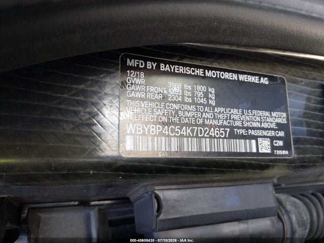 BMW I3 120ah W/range Extender 2019 WBY8P4C54K7D24657 Image 9