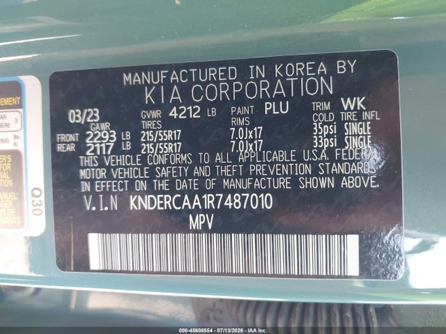 Продаж на аукціоні авто 2024 Kia Seltos Ex, vin: KNDERCAA1R7487010, номер лоту: 45608554