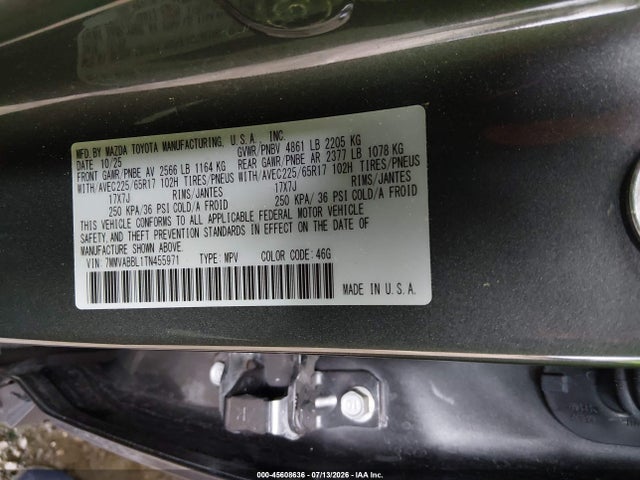 Продаж на аукціоні авто 2026 Mazda Cx-50 2.5 S Preferred, vin: 7MMVABBL1TN455971, номер лоту: 45608636