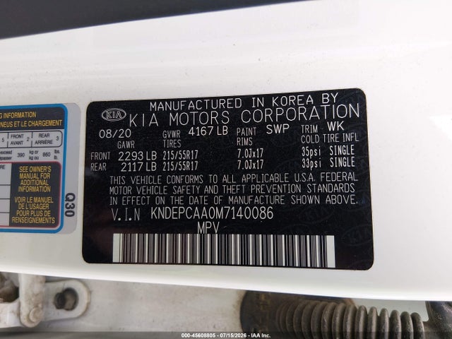 KIA Seltos Lx 2021 KNDEPCAA0M7140086 Image 9