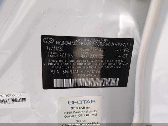 Hyundai ELANTRA SE 2020 5NPD74LF1LH612350 Image 9