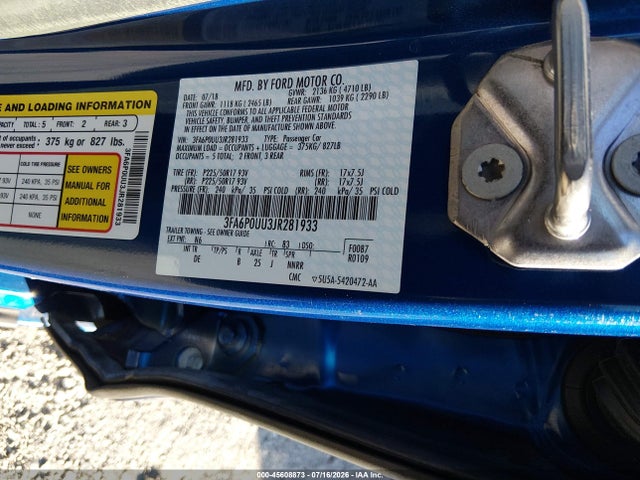Ford Fusion Hybrid S 2018 3FA6P0UU3JR281933 Image 9
