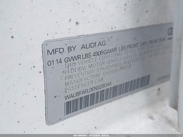 Audi A4 2.0t Premium 2014 WAUBFAFL0EN028046 Image 9