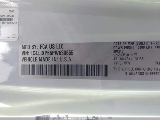 1C4JJXP66PW630665 Jeep Wrangler 4xe Sahara 4x4
