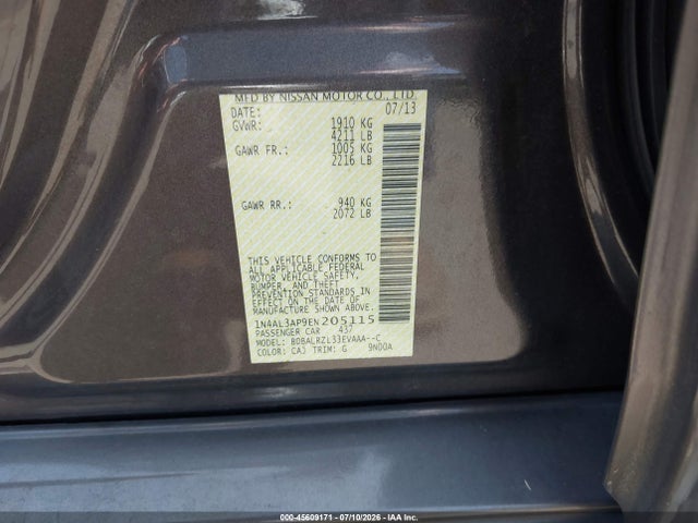 1N4AL3AP9EN205115 Nissan Altima 2.5 S