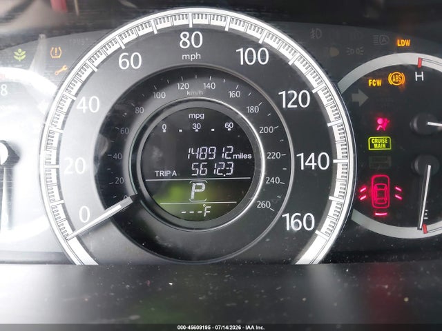 45609195 :رقم المزاد ، 1HGCR2F84EA300039 vin ، 2014 Honda Accord Ex-l مزاد بيع