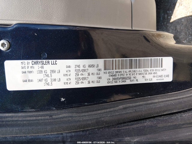 Продаж на аукціоні авто 2008 Chrysler Town & Country Touring, vin: 2A8HR54P98R662568, номер лоту: 45609196