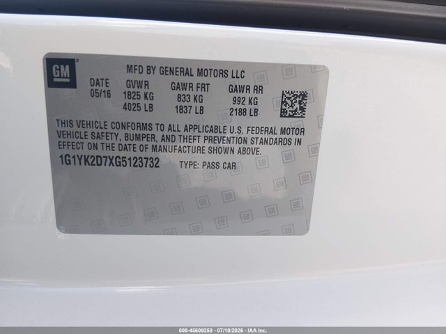 1G1YK2D7XG5123732 Chevrolet Corvette Stingray Z51