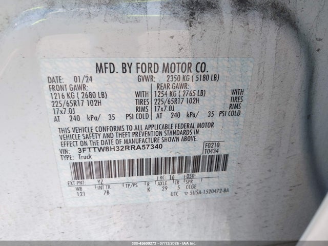 Ford Maverick Xlt 2024 3FTTW8H32RRA57340 Image 8